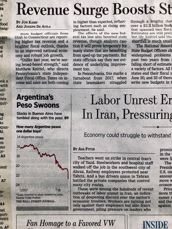 La Argentina, presente en la portada del Journal