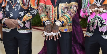 Takeoff, Offset, y Quava of Migos (AFP)