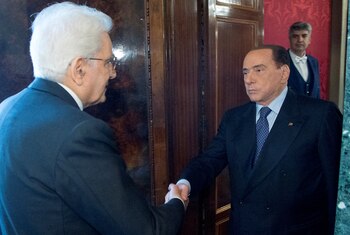 El presidente italiano Sergio Mattarella encuentra