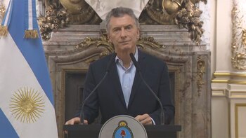 Macri, en el mensaje grabado
