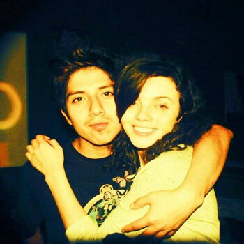 Mariela y su amigo y