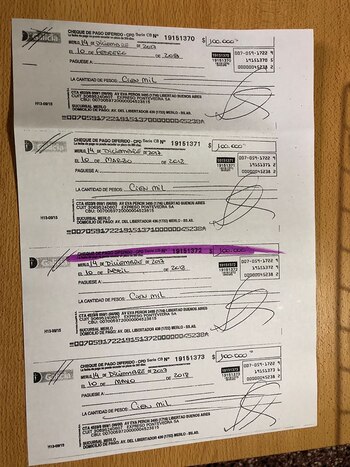 Una fotocopia de los cinco