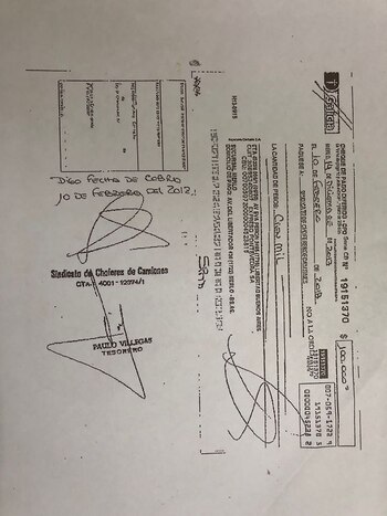 Pastorino depositó dinero para que