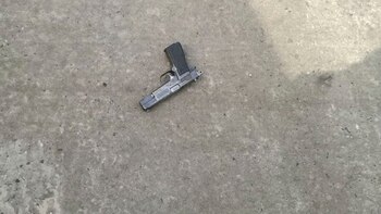 El arma que utilizó el delincuente para herir a Ortíz