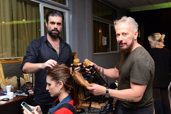 Los estilistas en la previa