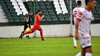 El festejo del empate parcial