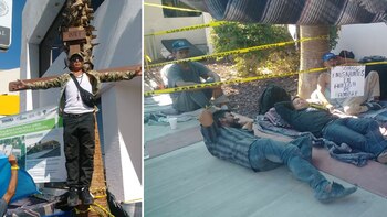 Los migrantes exigen a México