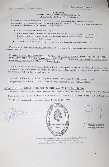 Parte de la nueva denuncia