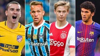 Griezmann (Atlético Madrid), Arthur (Gremio),