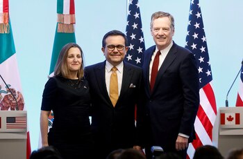 Chrystia Freeland, Ildefonso Guajardo y