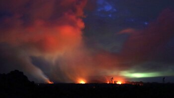 La lava lanza proyectiles y