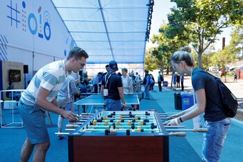 El área de juegos, con