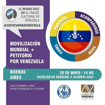 La convocatoria oficial en repudio