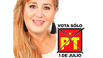 La candidata fue sacada de