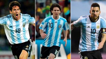 Lionel Messi, en modo Selección, a lo largo de los años