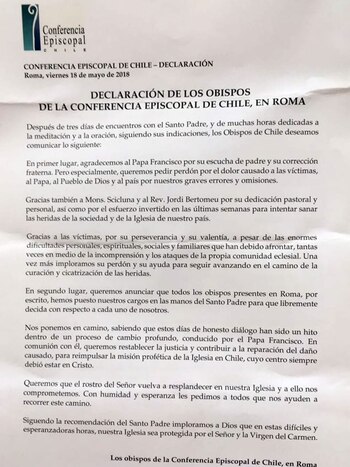 El comunicado de la Conferencia