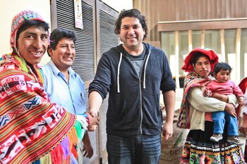 Productores de papa autóctonos junto