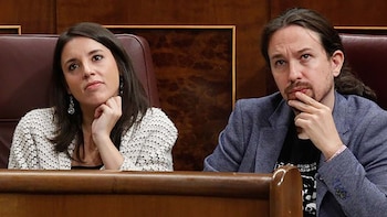 Pablo Iglesias junto a Irene