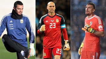 Sergio Romero, Wilfredo Caballero y