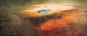 Una vista del Halcón Milenario. (Foto