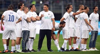 El brasileño Ronaldo y Francesco Totti