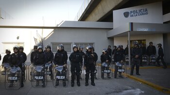 El cordón de policías que
