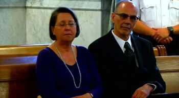 Christina y Mark Rotondo durante el juicio