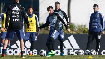 Lionel Messi en acción durante