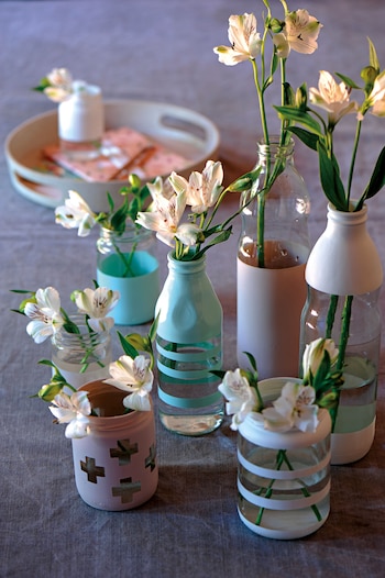 Floreros terminados. (Fotos: Ariel Gutraich/Para