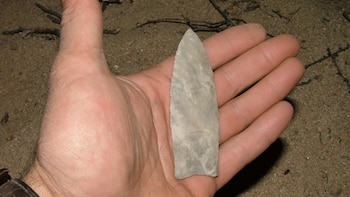 Ejemplos de las puntas Clovis.