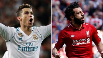 Cristiano Ronaldo y Mohamed Salah