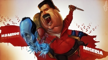 Simón Bolívar y Nicolás Maduro