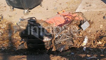 Así quedó la moto en