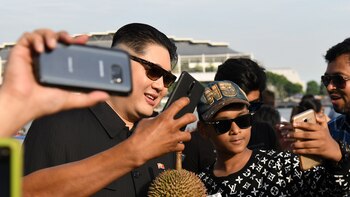 Imitador de Kim Jong-un. (AFP)