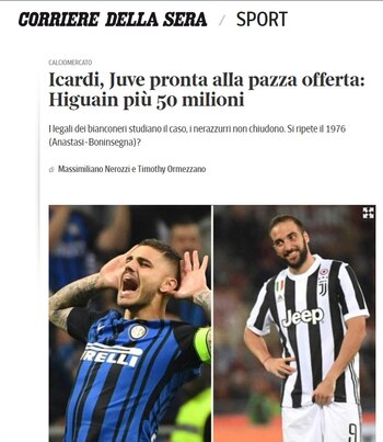 Según Corriere della Sera, Juventus