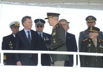 Mauricio Macri durante el acto