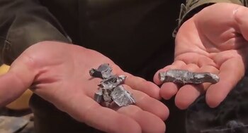 Fragmentos de la metralla de