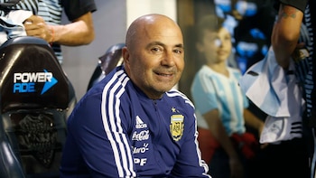 “Estoy contento”, dijo Sampaoli. Y