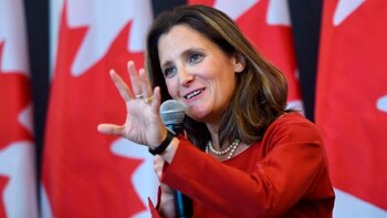 La canciller canadiense Chrystia Freeland