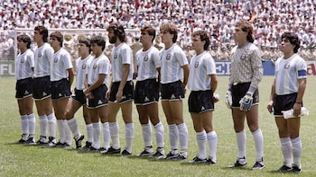 Maradona, Pumpido, Cucciufu, Ruggeri y