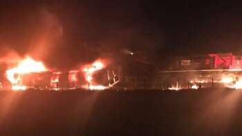 Cinco personas resultaron con lesiones.