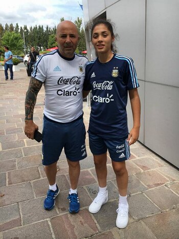 Chiara Singarella, junto a Jorge