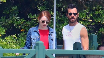 Emma Stone y Justin Theroux fueron captados