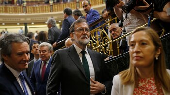 Rajoy se retira del Parlamento