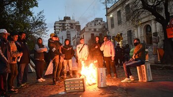 Las primeras columnas en el el barrio de Liniers