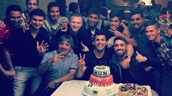 De cumpleaños, con la familia