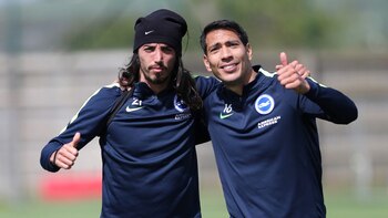 Schelotto con otro argentino, Leonardo