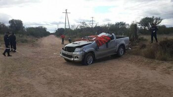 Así quedó la camioneta en