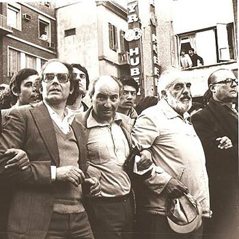 Un joven Luis Farinello -sin