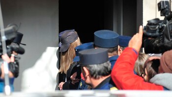 Nahir Galarza a la salida